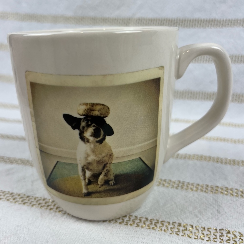 Rae Dunn Artisan Collection Mug “Have a Balanced Meal”